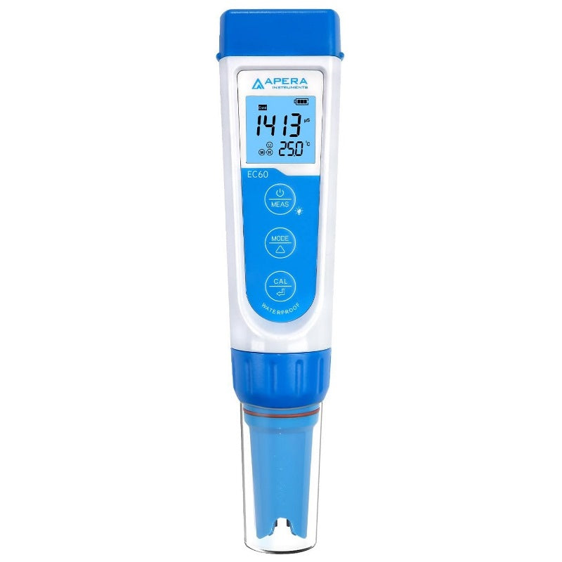 جهاز اختبار Apera EC60 Premium لقياس التوصيل الكهربائي والأملاح الذائبة والملوحة المحمول
