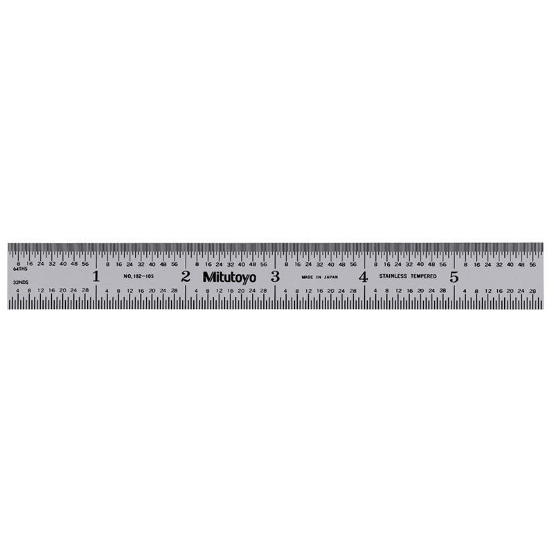 ميتوتويو 182-105 مسطرة صلبة عريضة، حجم 6" × 150 ملم